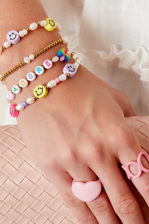 Armband parels en smileys Multi Stainless Steel h5 Afbeelding2